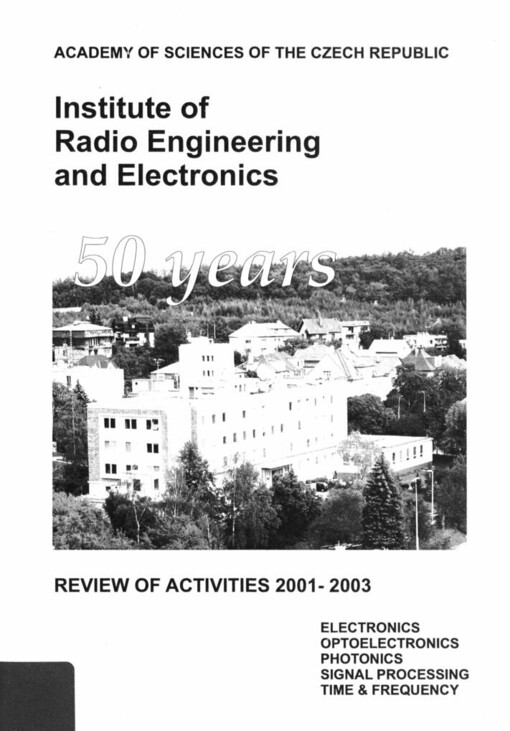 Review of activities 2001-2003: electronics, optoelectronics, photonics, signal processing, time & frequency