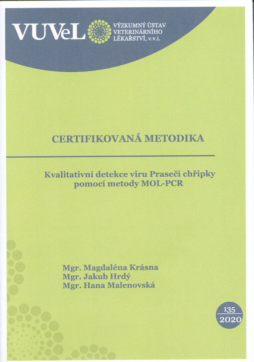 Kvalitativní detekce viru prasečí chřipky pomocí metody MOL-PCR