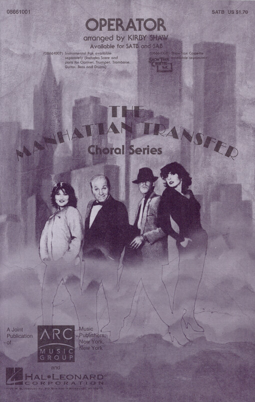 Operator : for SATB Voices with Piano and Optional Instrumental Accompaniment