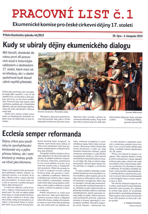 Pracovní list Ekumenické komise pro české církevní dějiny 17. století