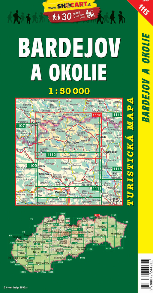 Bardejov a okolie turistická a cykloturistická mapa 1:50 000