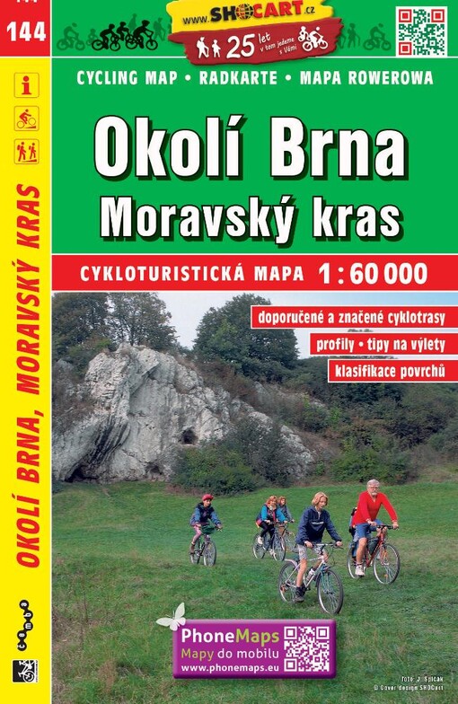 Okolí Brna, Moravský kras velká cykloturistická mapa