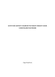 Estetické aspekty zájmové pohybové činnosti osob s mentálním postižením