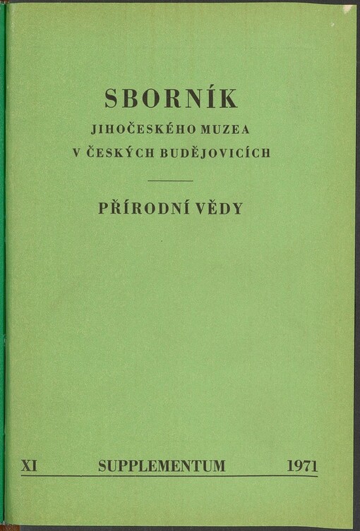 Příspěvek k entomofauně Novohradských hor =: Beitrag zur Entomofauna der Gratzener Gebirge (Novohradské hory) : výsledky Entomologických dnů 26.-29.1970, pořádaných Československou společností entomologickou při ČSAV, doplněné dřívějšími údaji