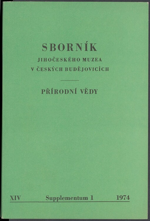 Rozbor floristicko-fytogeografických poměrů Lišovského prahu a jižní části Táborské pahorkatiny v Jižních Čechách =: Analyse der floristisch-phytogeographischen Verhältnisse der Lišov-Schwelle und des südlichen Teiles des Táborer-Berglandes in Südböhmen