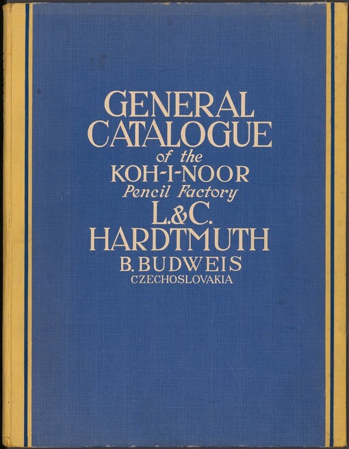 General catalogue of the KOH-I-NOOR L.&C. HARDTMUTH B. Budweis, Czechoslovakia
