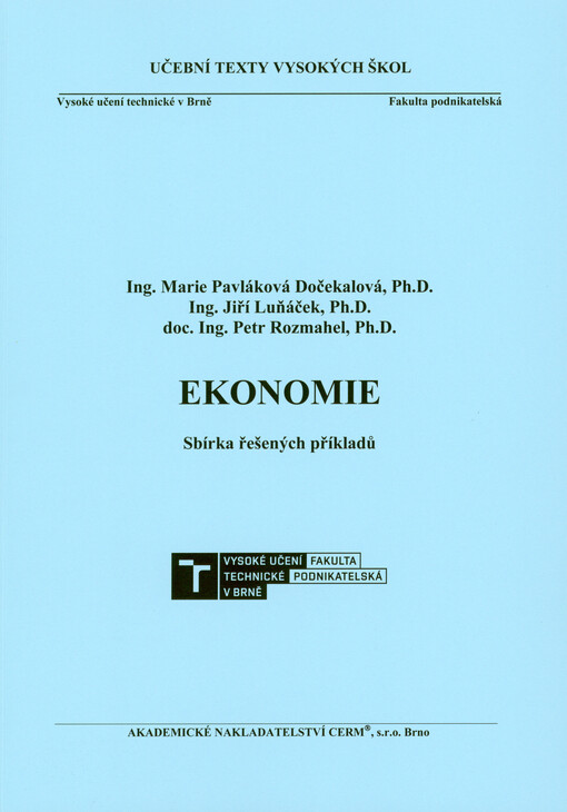 Ekonomie : sbírka řešených příkladů