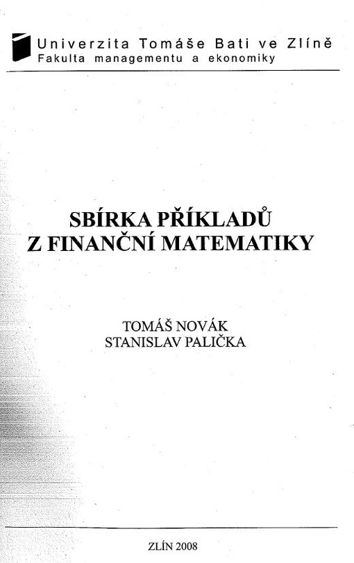 Sbírka příkladů z finanční matematiky
