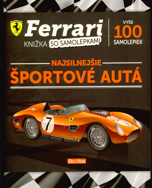 Ferrari knižka so samolepkami. Najsilnejšie športové autá