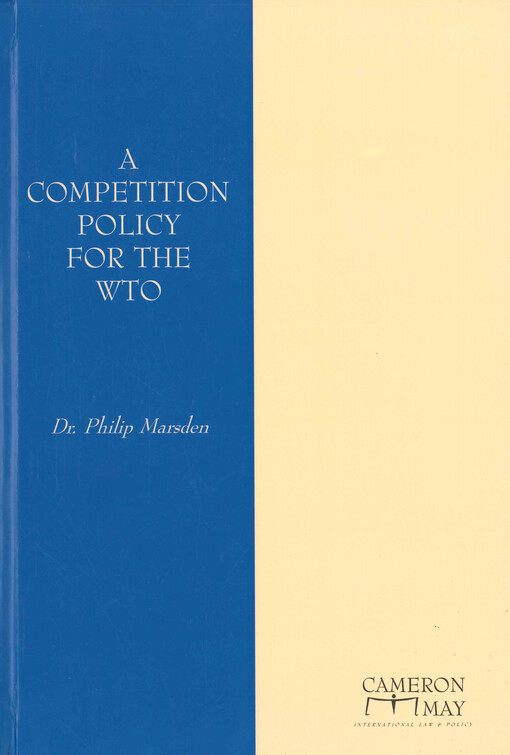 A competition policy for the WTO