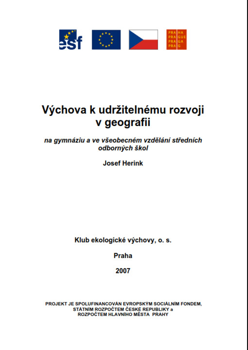 Výchova k udržitelnému rozvoji v geografii na gymnáziu a ve všeobecném vzdělání středních odborných škol