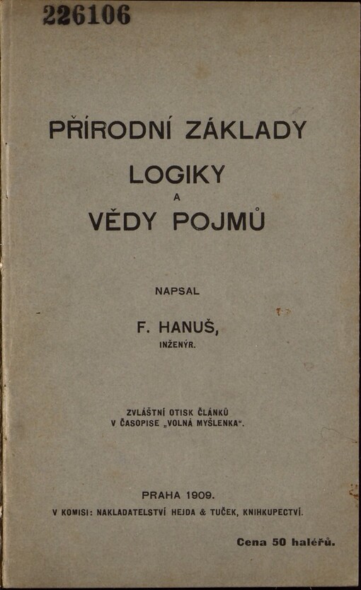 Přírodní základy logiky a vědy pojmů