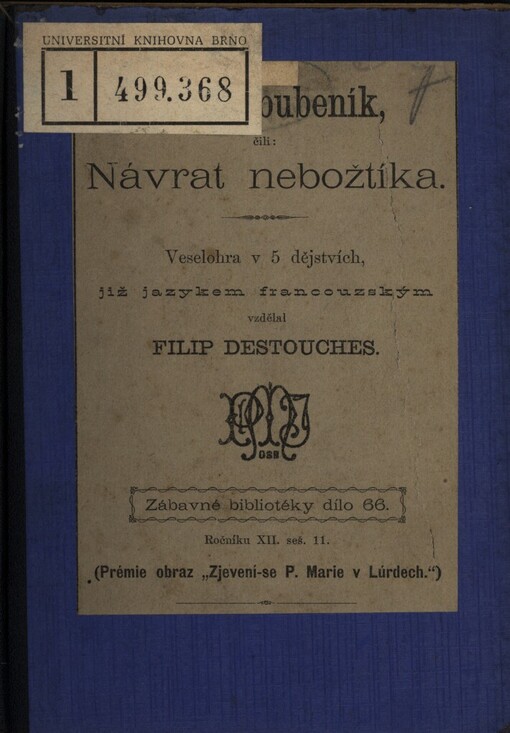 Noční bubeník, čili, Návrat nebožtíka: veselohra v 5 dějstvích