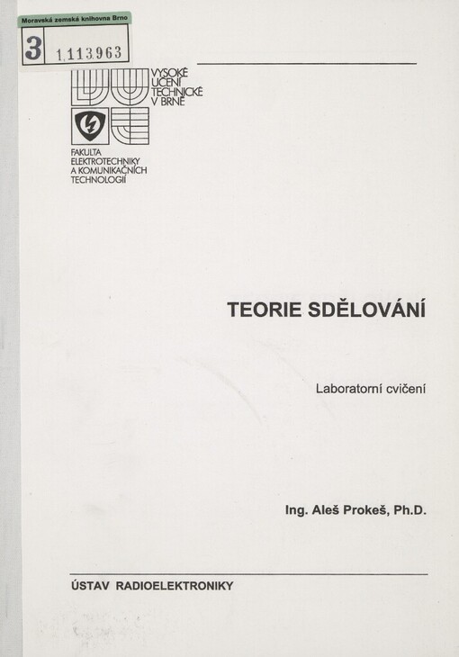 Teorie sdělování: laboratorní cvičení