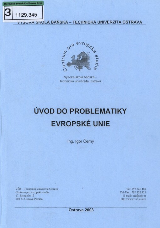 Úvod do problematiky Evropské unie