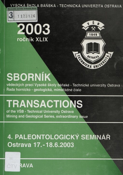4. paleontologický seminář: Ostrava 17.-18.6.2003