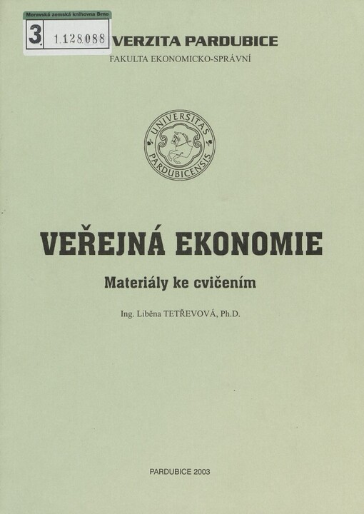 Veřejná ekonomie: materiály ke cvičením