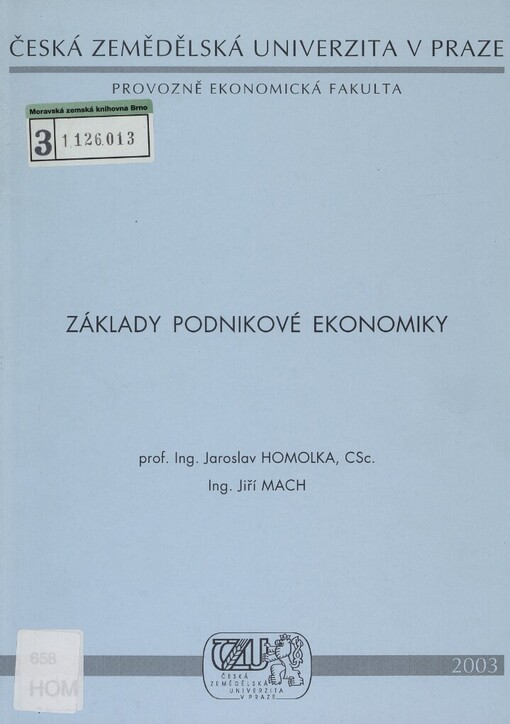 Základy podnikové ekonomiky