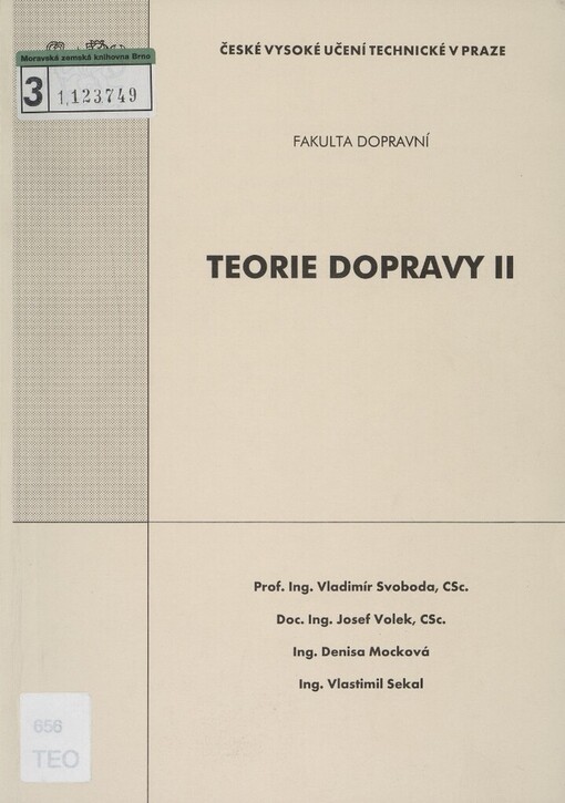 Teorie dopravy II