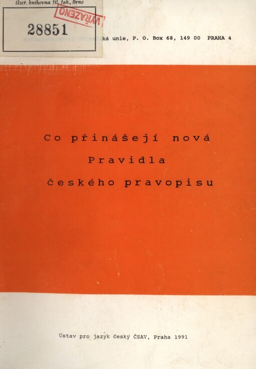 Co přinášejí nová pravidla českého pravopisu