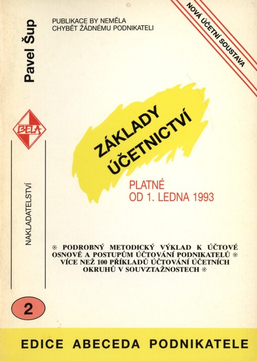 Základy účetnictví platné od 1. ledna 1993