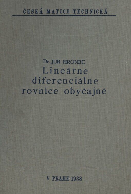 Lineárne differenciálne rovnice obyčajné