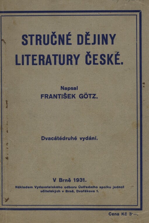Stručné dějiny literatury české