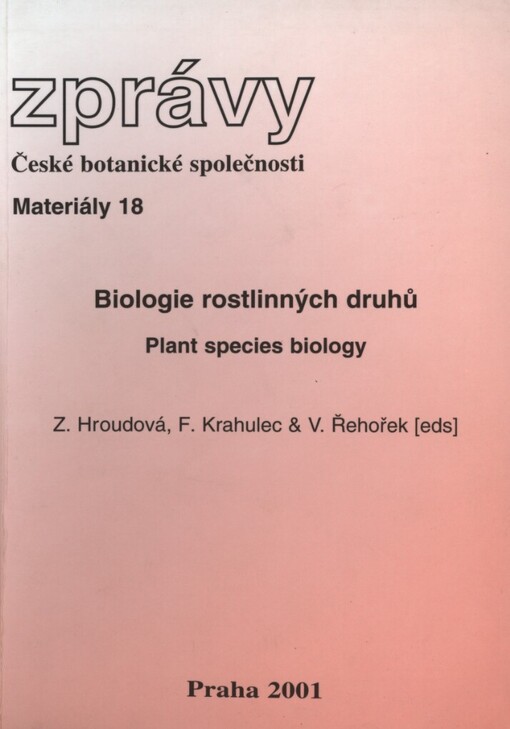 Biologie rostlinných druhů: konference ČBS : 4.-5.12.1998