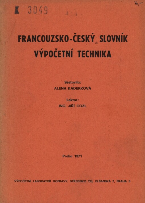 Francouzsko-český slovník: výpočetní technika
