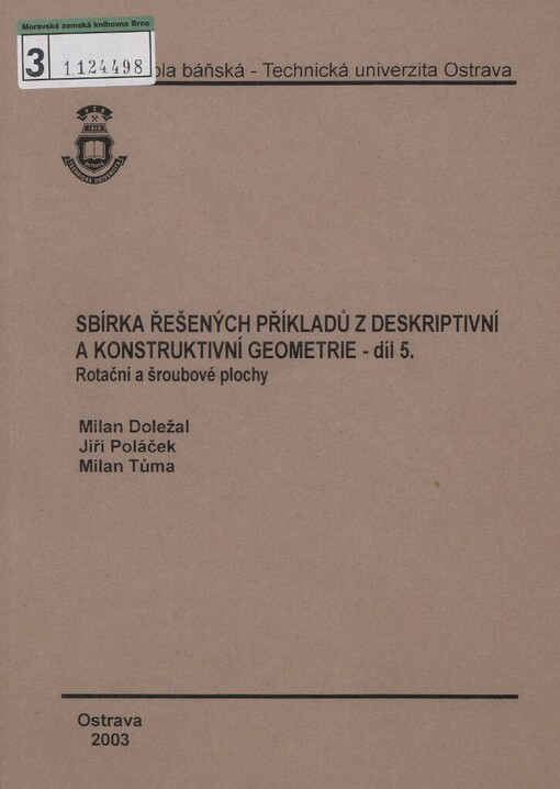 Sbírka řešených příkladů z deskriptivní a konstruktivní geometrie