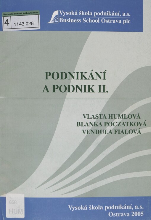 Podnikání a podnik