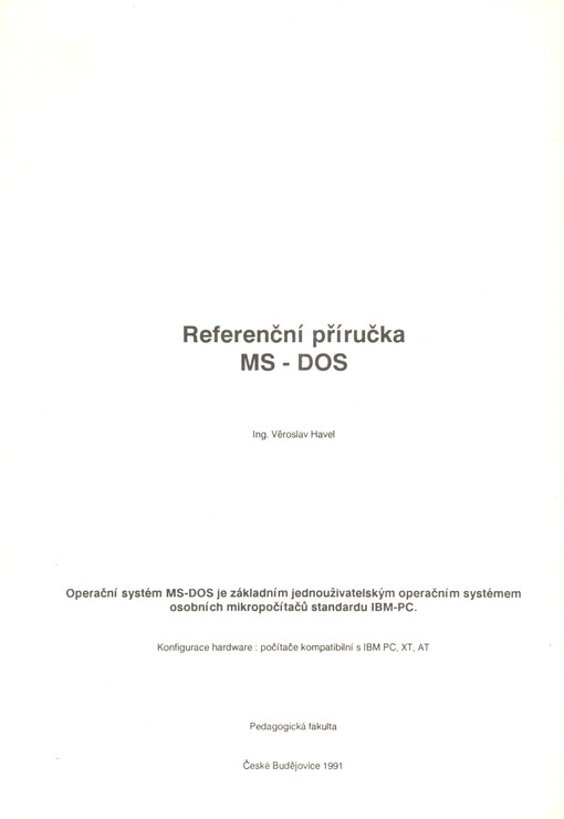 Referenční příručka MS-DOS