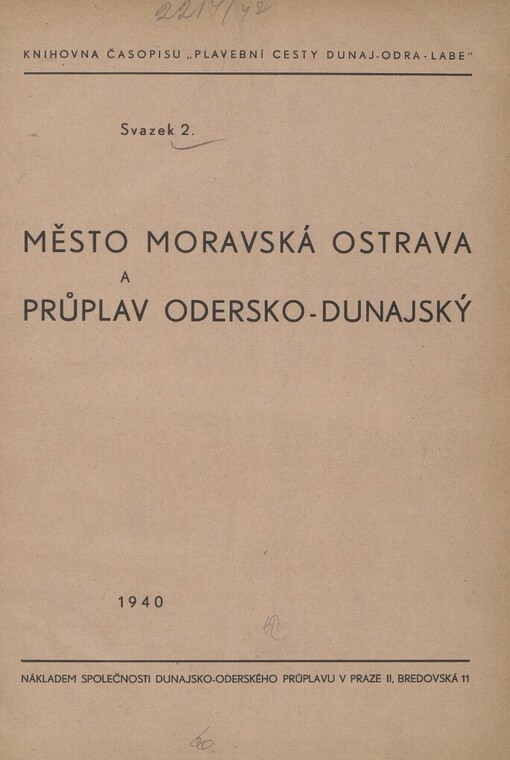Město Moravská Ostrava a průplav odersko-dunajský