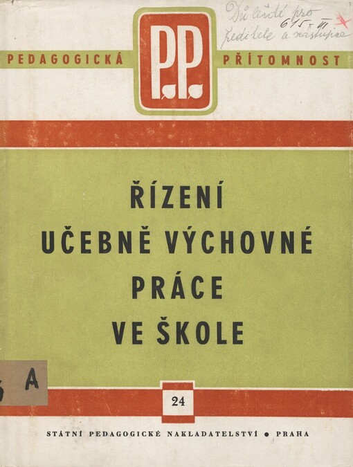 Řízení učebně výchovné práce ve škole