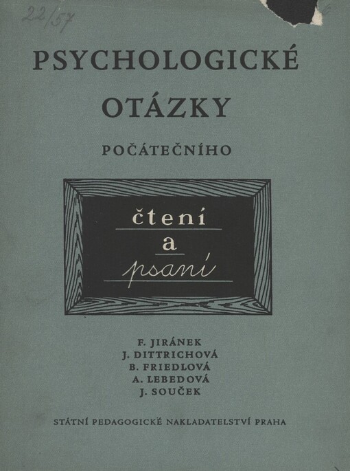 Psychologické otázky počátečního čtení a psaní