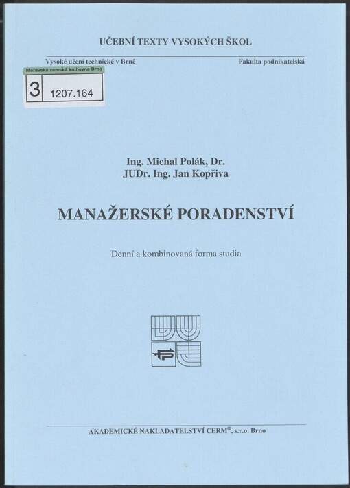 Manažerské poradenství: denní a kombinovaná forma studia