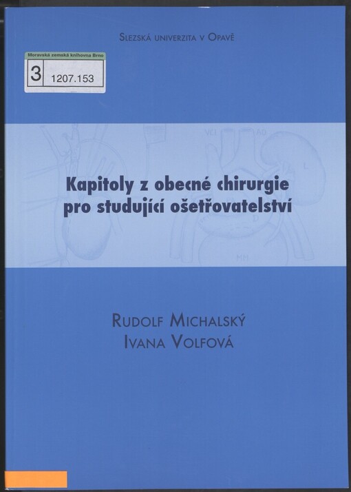 Kapitoly z obecné chirurgie pro studující ošetřovatelství