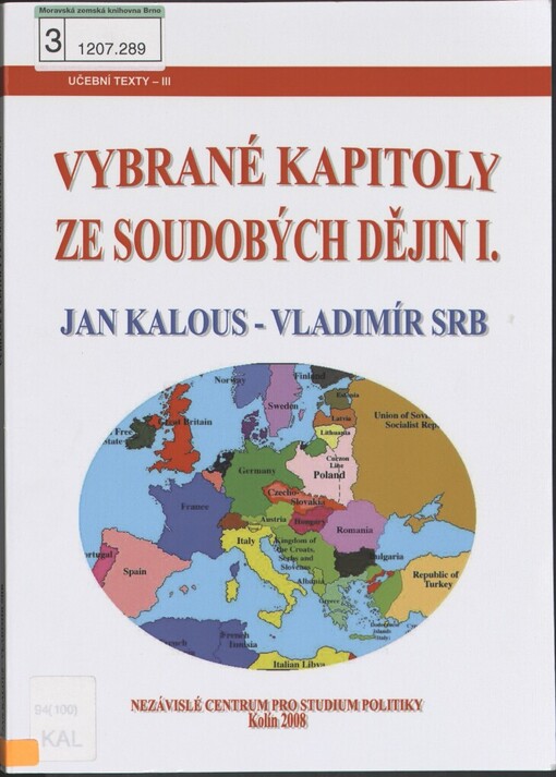 Vybrané kapitoly ze soudobých dějin I