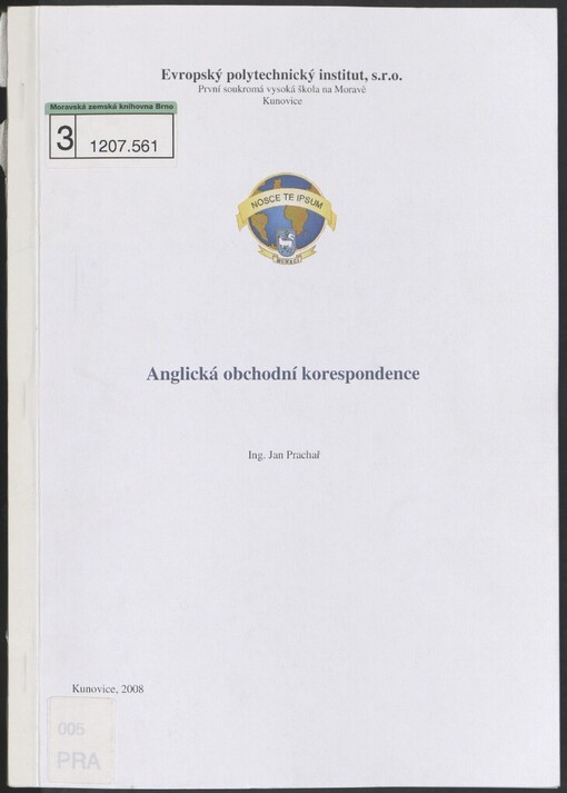 Anglická obchodní korespondence