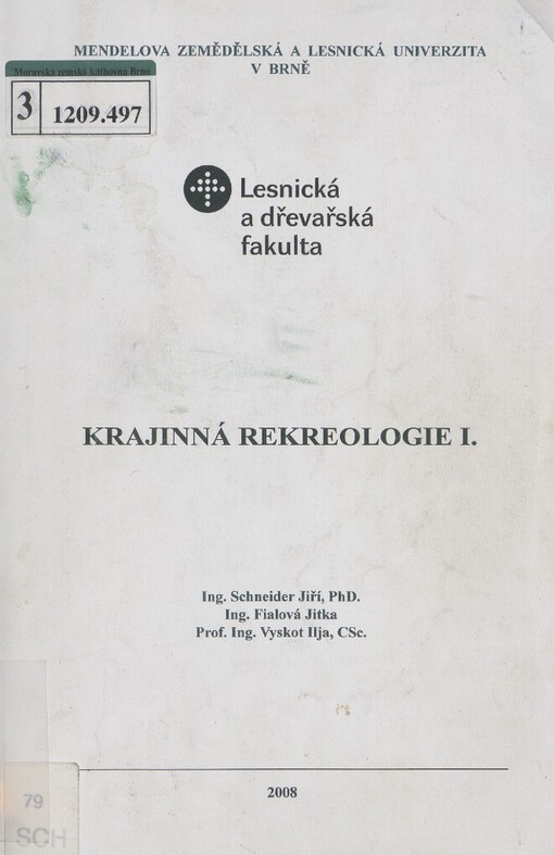 Krajinná rekreologie I