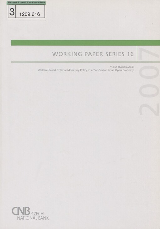 Welfare-based optimal monetary policy in a two-sector small open economy