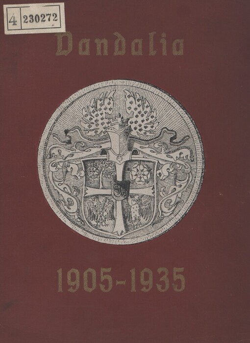 Vandalia 1905-1935: ein Blick in das Werden, Leben und Streten der Verbindung : Hrsg. im Auftrage des Bl. vom vorbereitenden Ausschuß das Stiftungsfest 1935