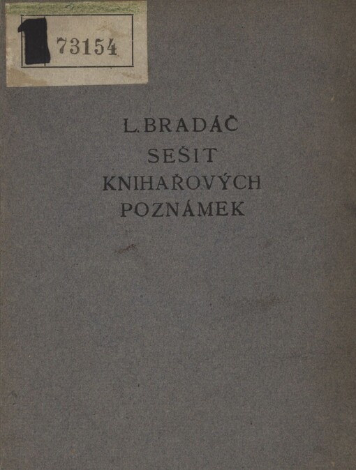 Sešit knihařových poznámek
