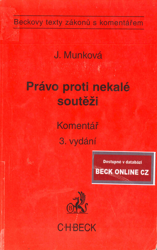 Právo proti nekalé soutěži : komentář
