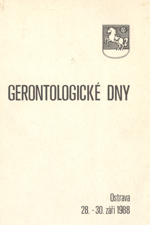 Gerontologické dny : sborník přednášek