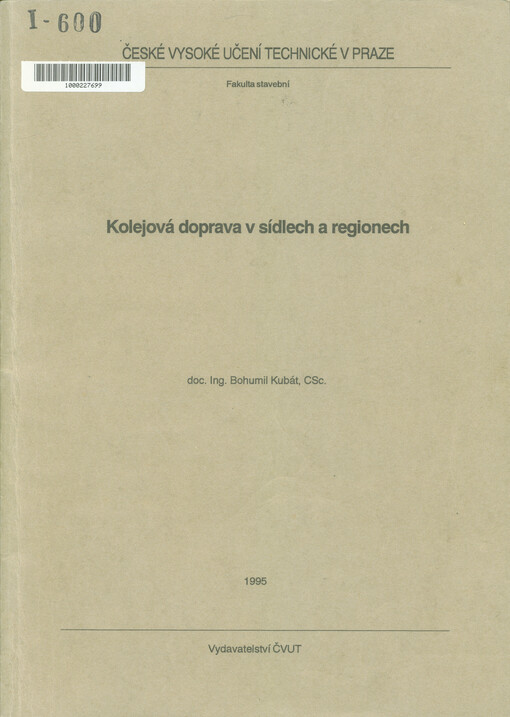 Kolejová doprava v sídlech a regionech