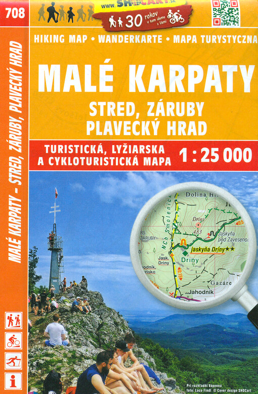 Malé Karpaty - stred, Záruby, Plavecký hrad : turistická, lyžiarska a cykloturistická mapa 1:25 000
