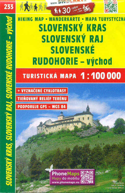 Slovenský kras, Slovenský raj, Slovenské Rudohorie - východ : turistická mapa 1:100 000