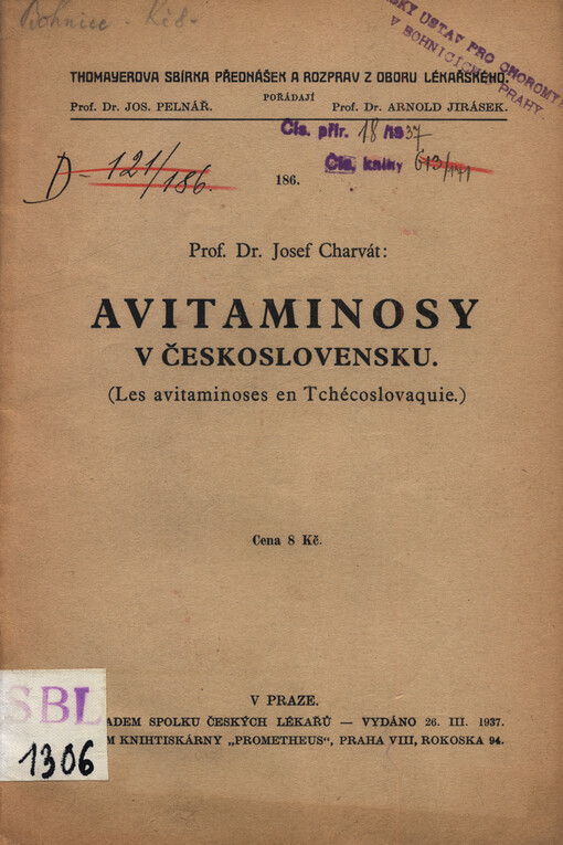 Avitaminosy v Československu = Les avitaminoses en Tchécoslovaquie