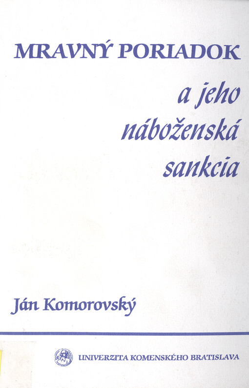 Mravný poriadok a jeho náboženská sankcia